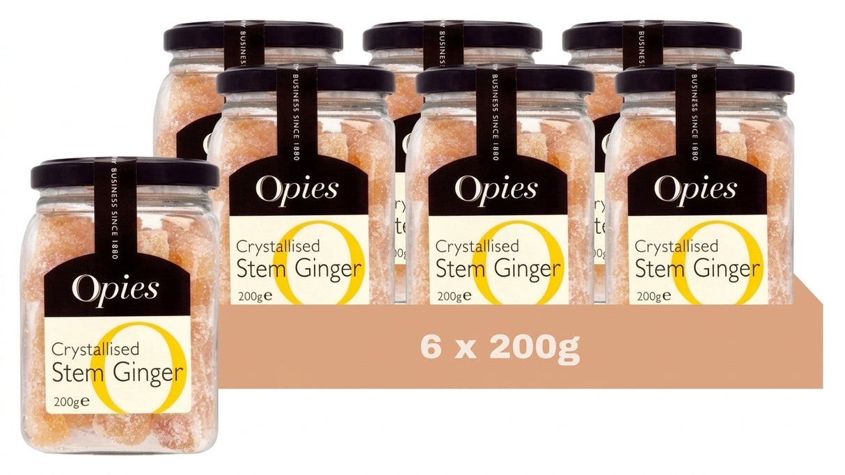 Opies Crystallised Stem Ginger 200G (Case of 6)