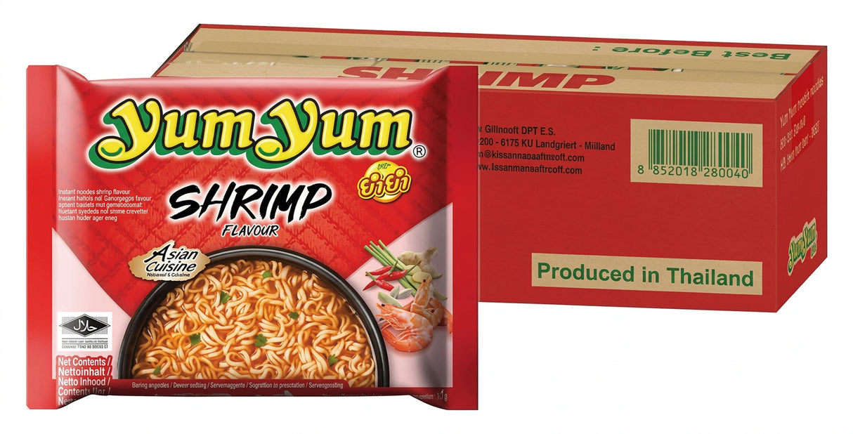YumYum Shrimp Flavour Noodles 60G (Case of 10)