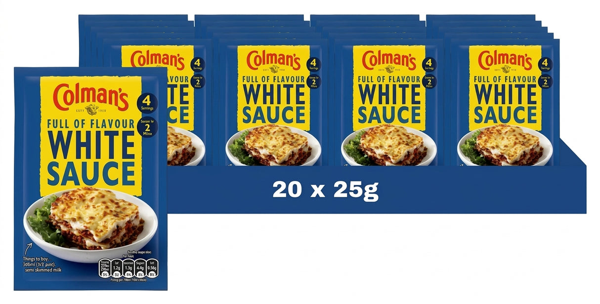 Colmans White Sauce Mix Sachet 25G (Case of 20)