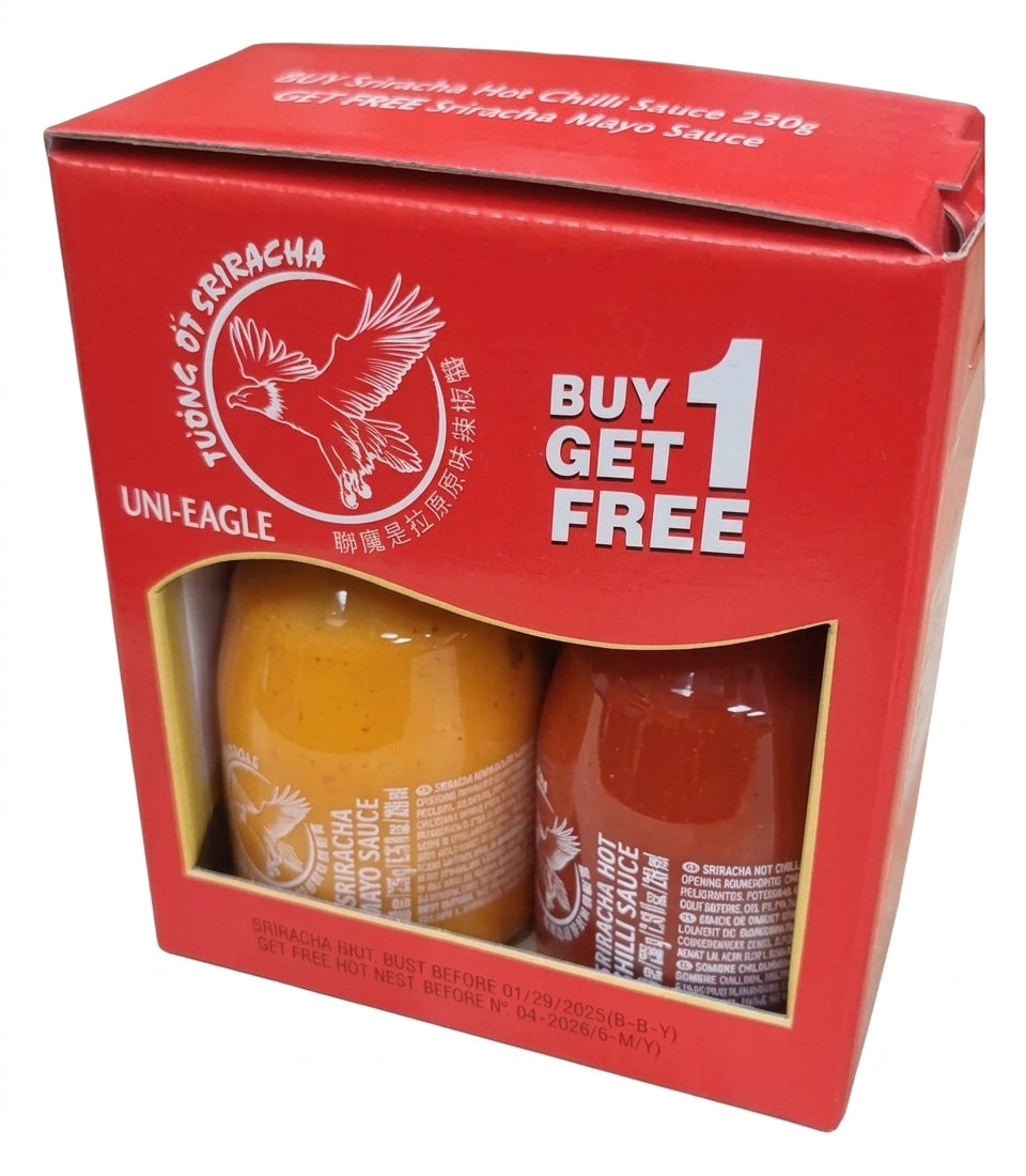 Uni-Eagle Sriracha Hot & Mayo Twin Pack 410ML