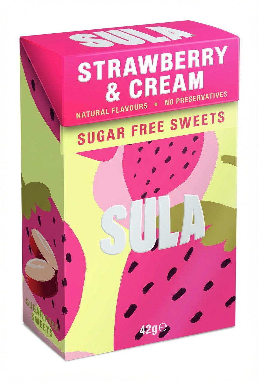 Sula Strawberry & Cream Sweets 42G