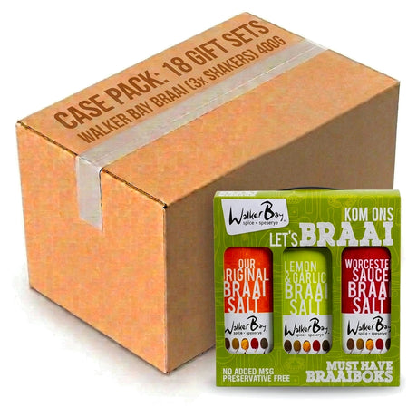 Walker Bay Gift Set - Braai (3 X Shakers) 400G (Case of 18)