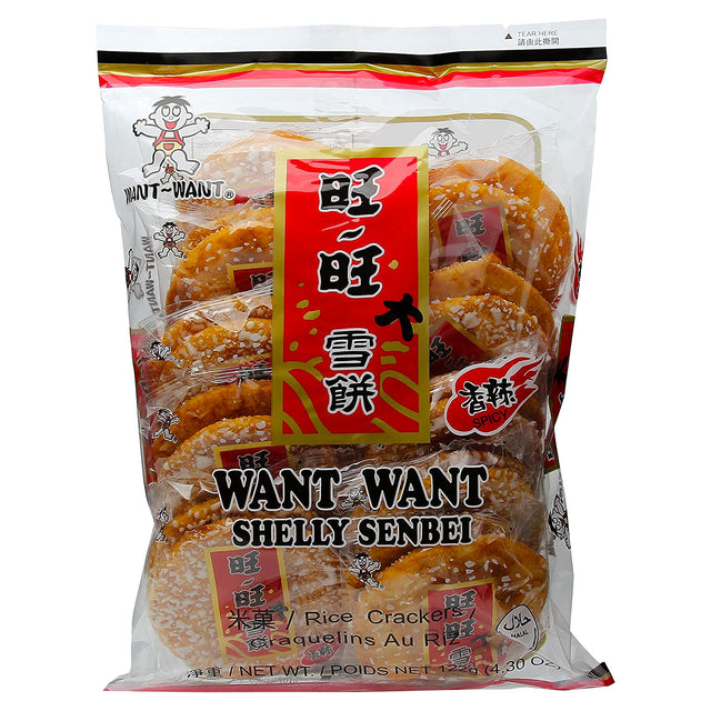 Want Want Hot and Spicy Rice Crackers 150g