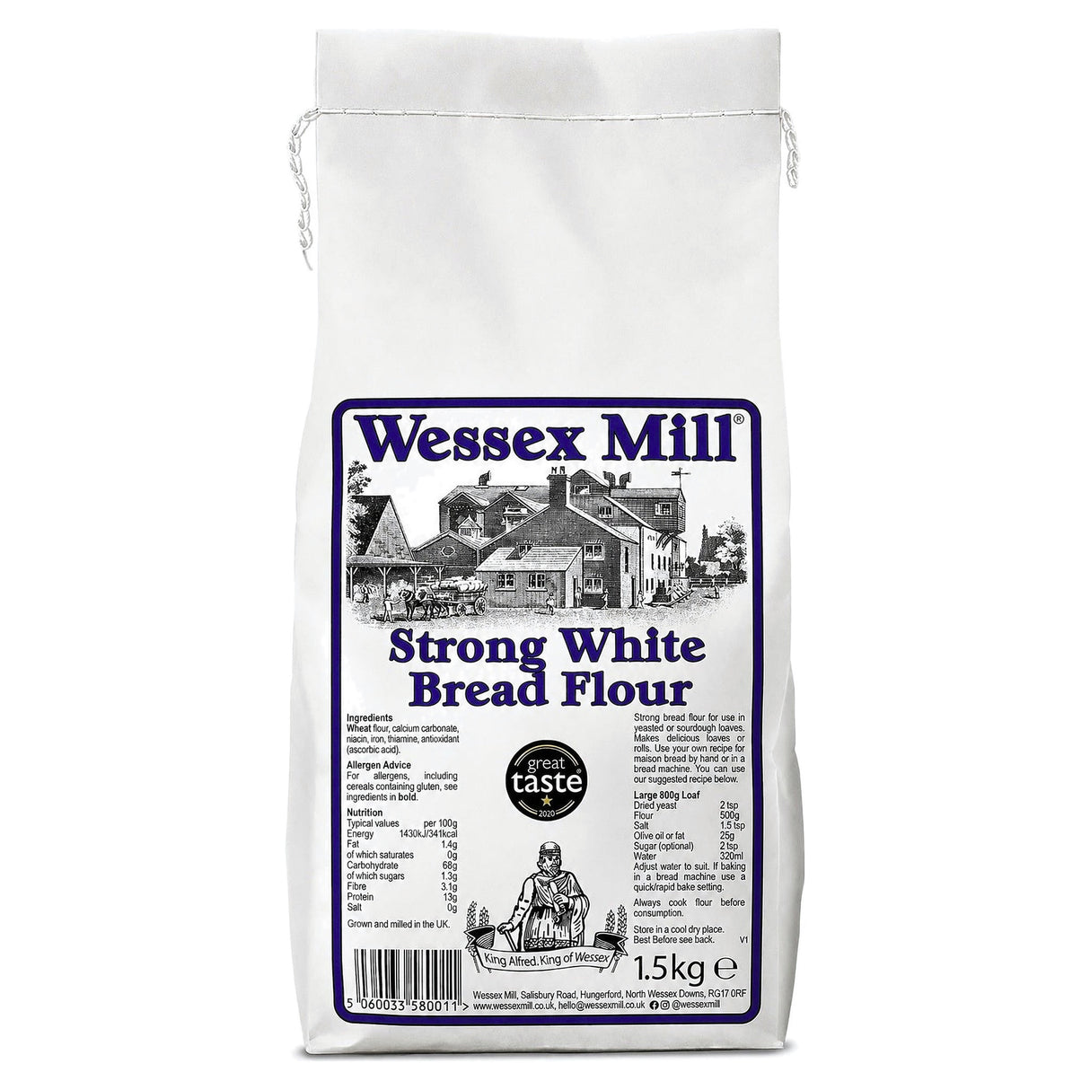 Wessex Mill Flour - Strong White Bread 1.5KG
