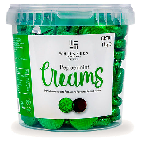 Whitakers Dark Chocolate Mint Fondant Creams 1KG