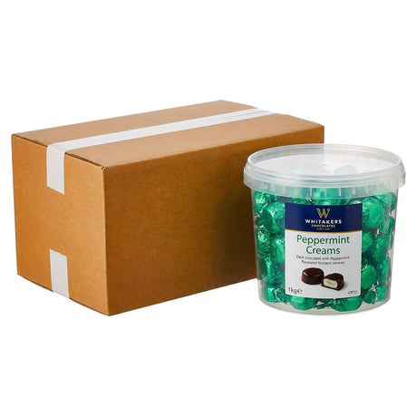 Whitakers Dark Chocolate Mint Fondant Creams 1KG (Case of 6)