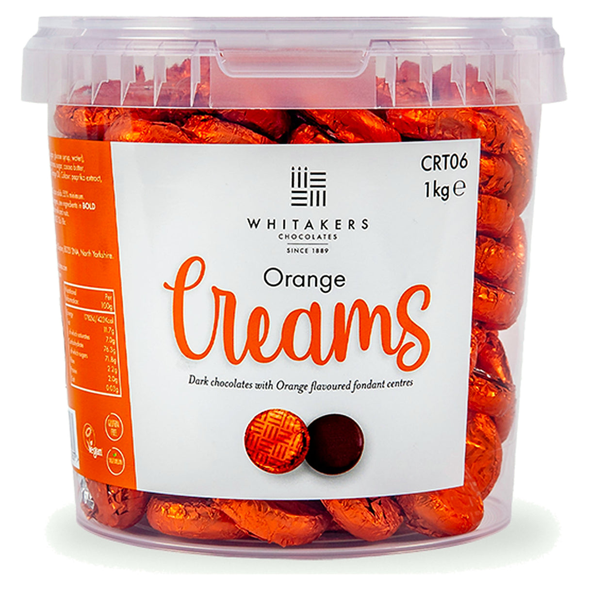 Whitakers Dark Chocolate Orange Fondant Creams 1KG