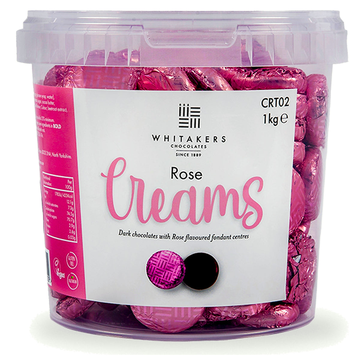 Whitakers Dark Chocolate Rose Fondant Creams 1KG