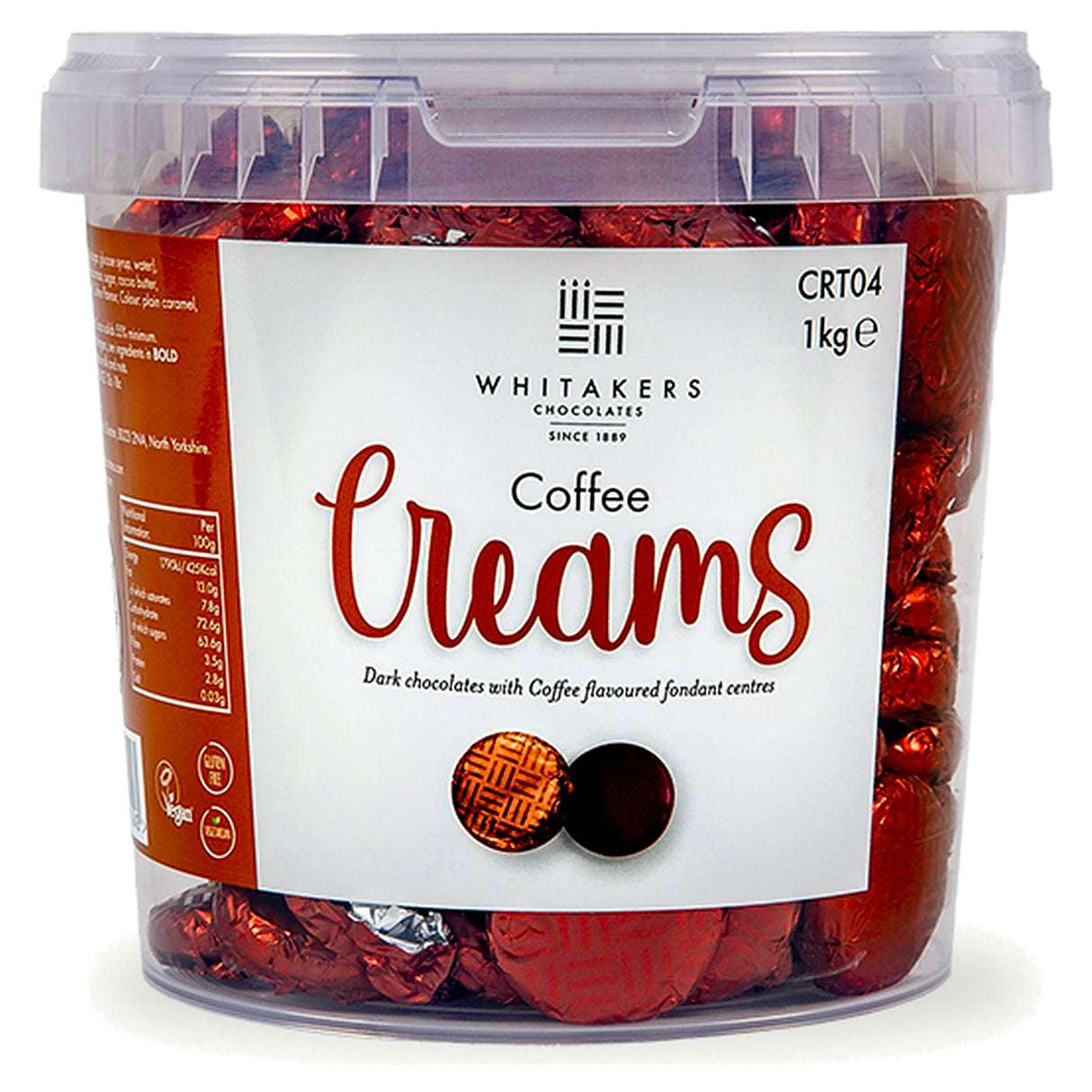 Whitakers Fondant Dark Chocolate Coffee Creams 1KG