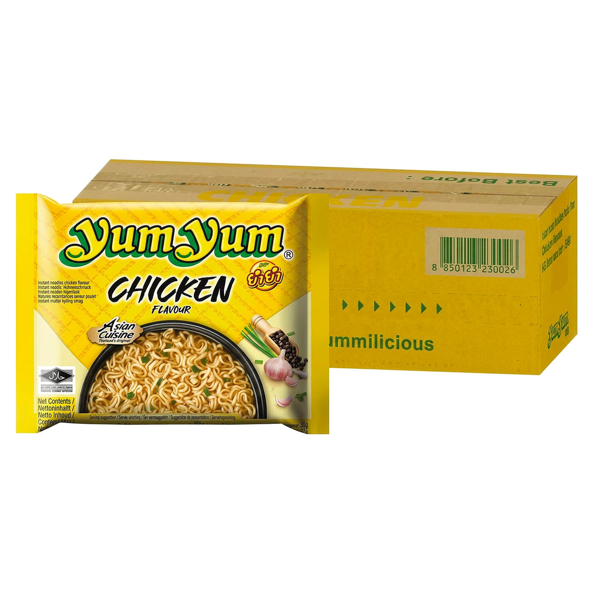 YumYum Chicken Flavour Noodles 60G (Case of 10)