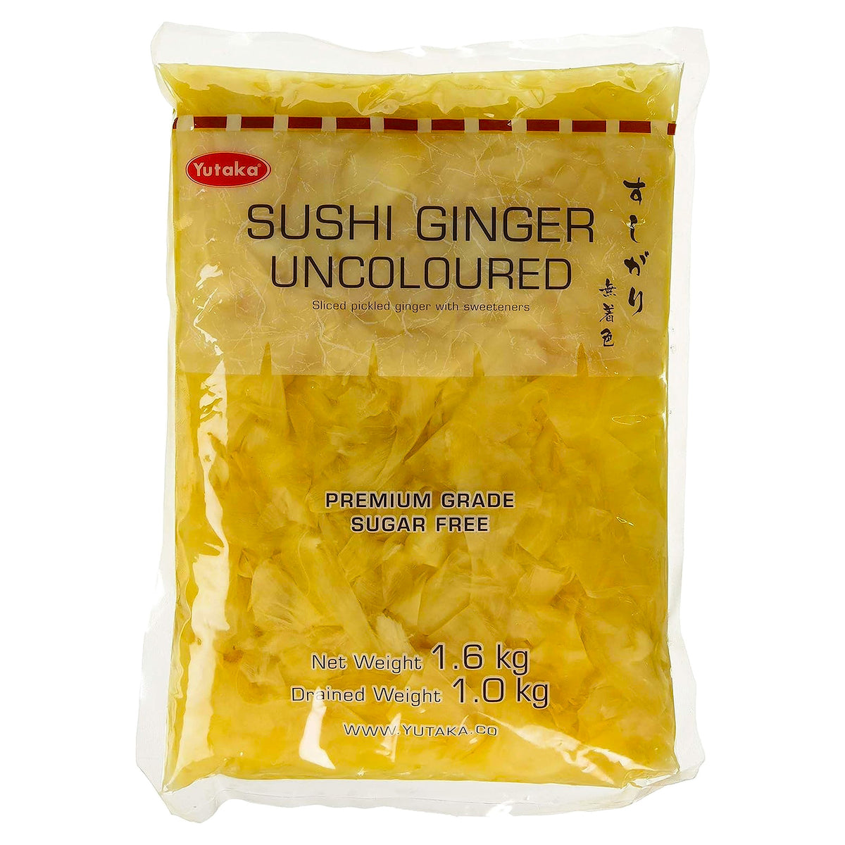 Yutaka Sushi Ginger Uncoloured 1.6KG **Expiry Mar 2026**