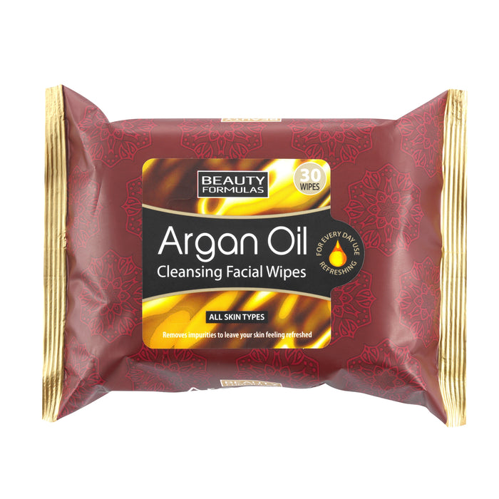 Beauty Formulas Argan Oil Facial Wipes 30s