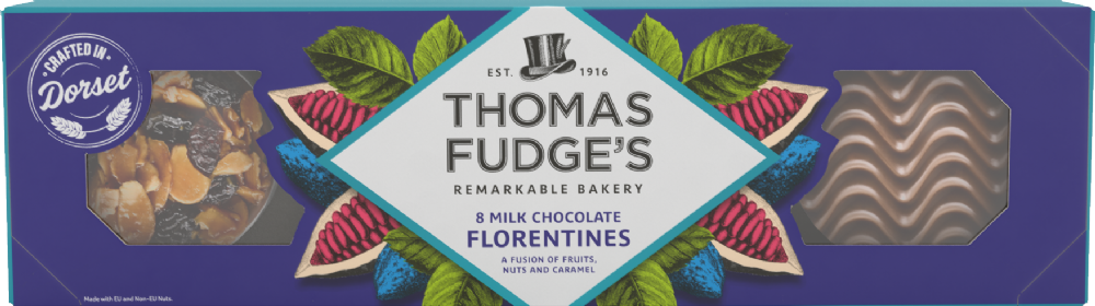 Thomas Fudges Milk Chocolate Florentines 8s 150G