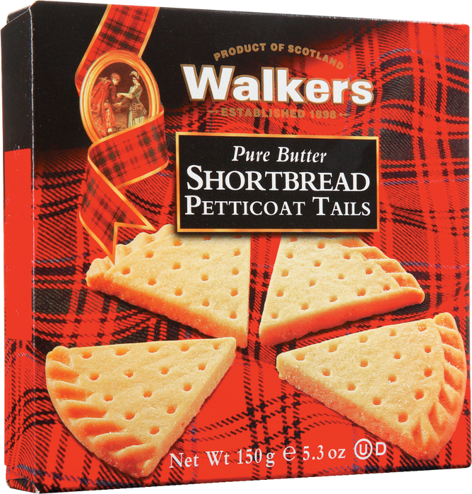Walkers Pure Butter Shortbread Petticoat Tails - Carton 150G