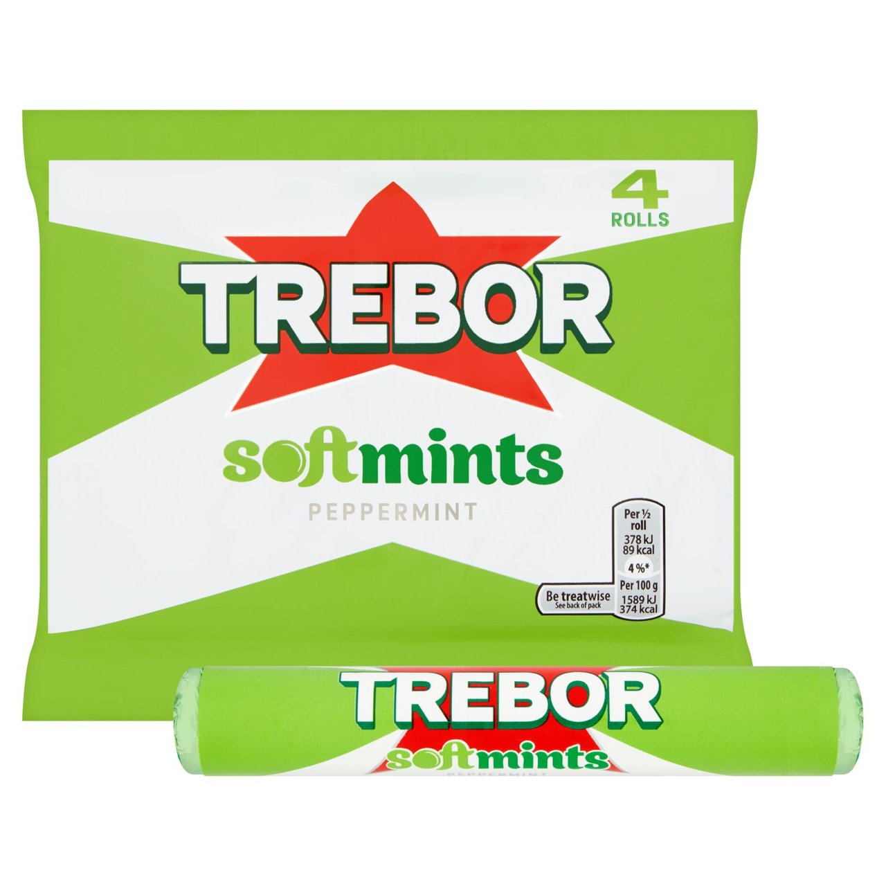 Trebor Softmints Peppermint (GREEN) 4 Pack