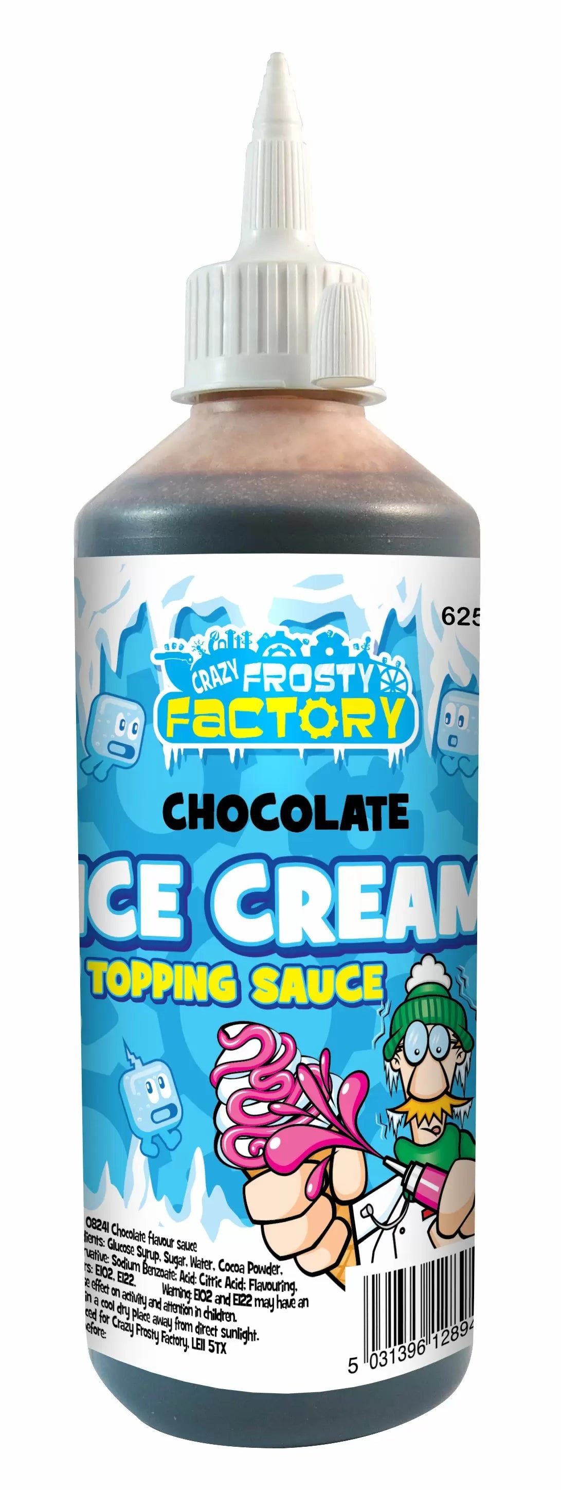 Crazy Frosty Factory Milk Chocolate Ice Cream Topping Sauce 625ML