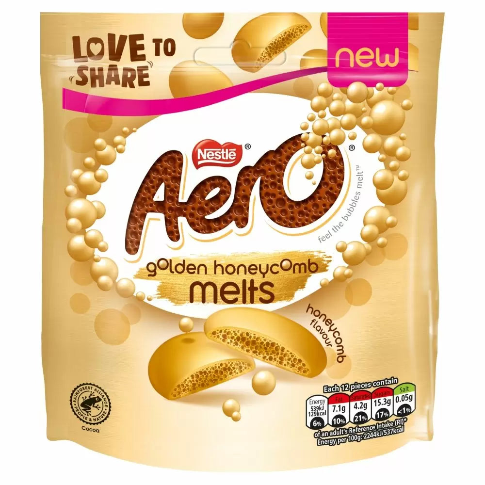 Nestle Aero Golden Melts Honeycomb Pouch 86G