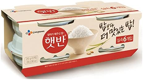 CJ Microwavable White Cooked Rice 6x210G