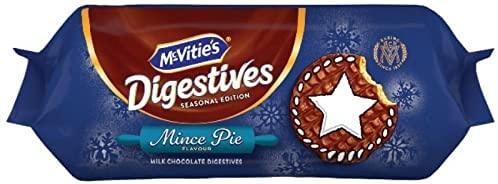 Mcvities Mince Pie Milk Chocolate Digestives 243G - World Food Shop
