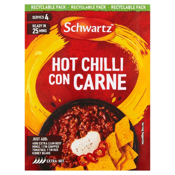 Schwartz Hot Chilli Con Carne Recipe Mix 41G