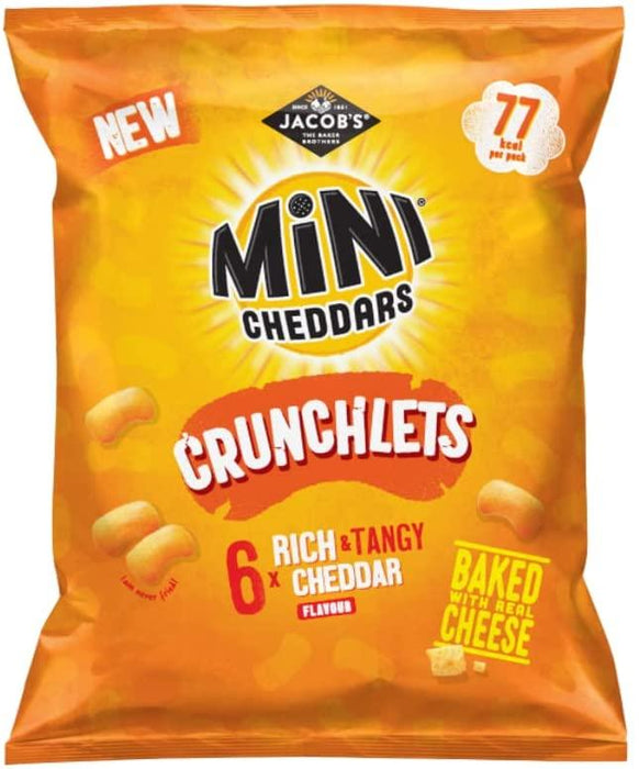 Jacobs Mini Cheddar Crunchlets Tangy Cheddar 6X17G - World Food Shop