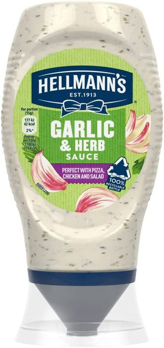 Hellmann's Garlic & Herb Creamy Sauce 250ML
