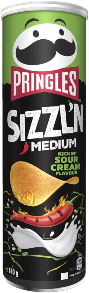 Pringles Sizzln Kickin Sour Cream Crisps 180G - World Food Shop