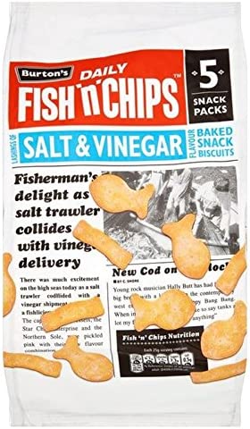 Burtons Fish N Chips Salt & Vinegar 5x25G