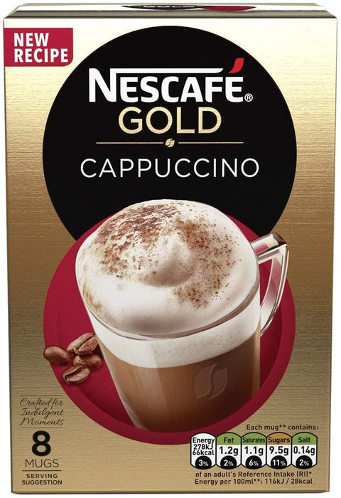 Nescafe Gold Cappuccino Instant Coffee 8 Sachets - World Food Shop