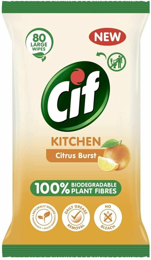 Cif Biodegradable Wipes Kitchen 80S - World Food Shop