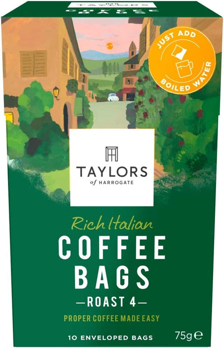 Taylors of Harrogate Rich Italian 10 Coffee Bags (75G)