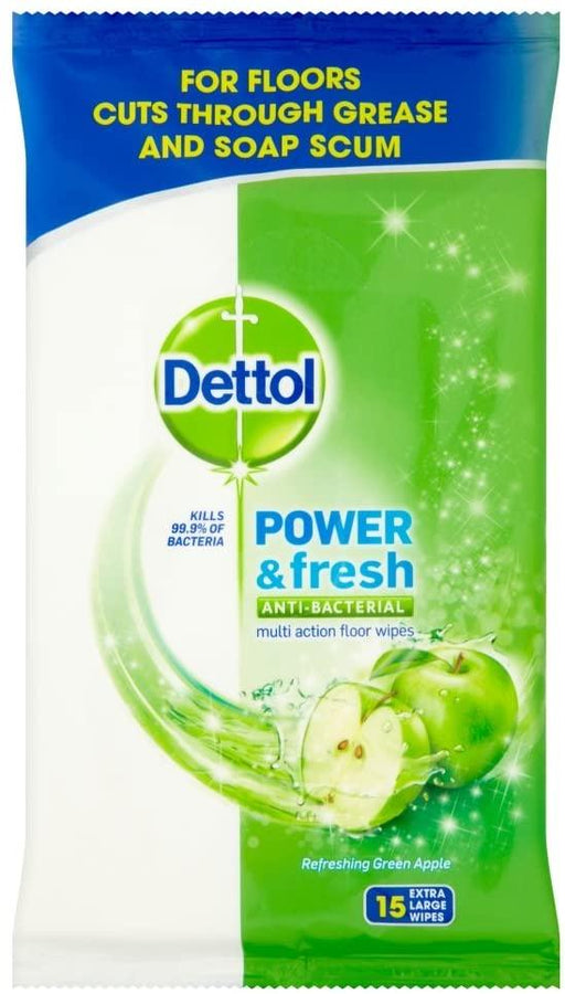 Dettol Floor Wipes Green Apple 15S - World Food Shop