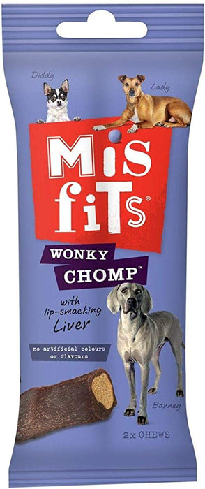 Misfits Wonky Chomp Medium Dog Treats 2 Sticks 170G