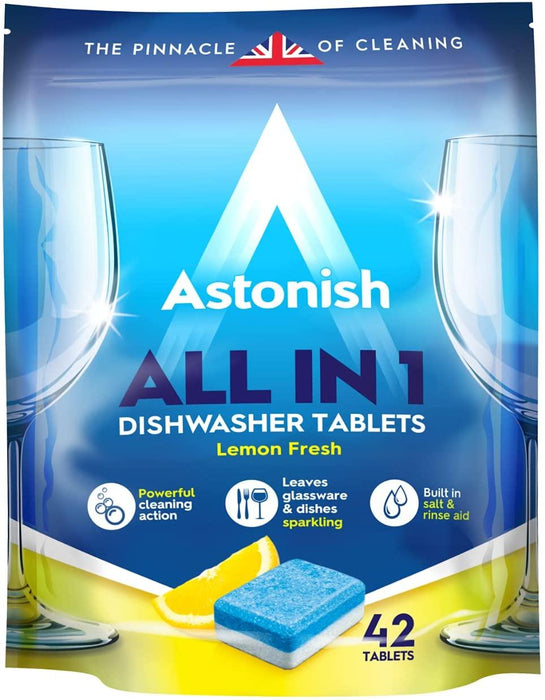 Astonish All In 1 Dishwasher Tablets 42S Lemon Fresh - World Food Shop