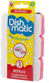 Dishmatic Non-Scratch Refills 3PK