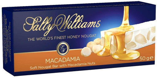 Sally Williams Soft Nougat Bar With Macadamia Nuts 50G - World Food Shop