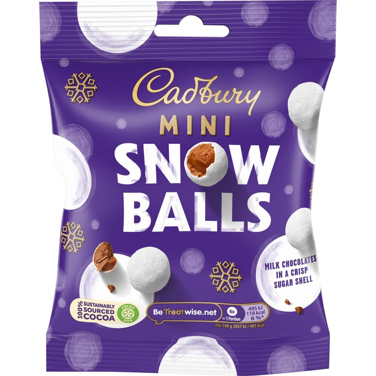 Cadbury Dairy Milk Bag Snowballs 80G