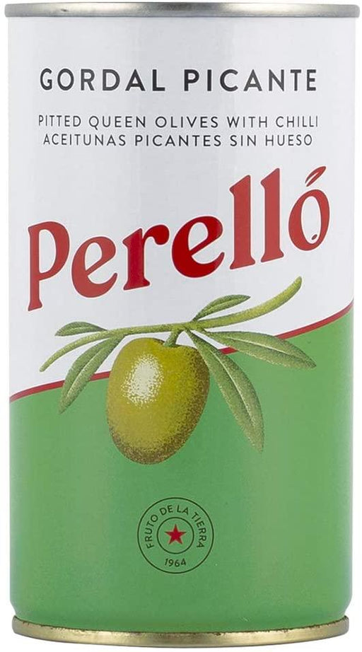 Perello Gordal Pitted Olives Tin 150G - World Food Shop
