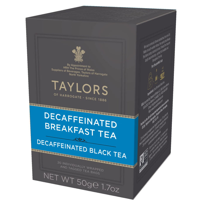 Taylors of Harrogate Decaffeinated Breakfast Teabags 20s
