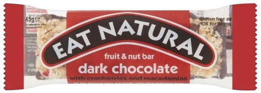 Eat Natural Dark Chocolate With Cranberries & Macadamias Fruit & Nut Bar 45G - World Food Shop