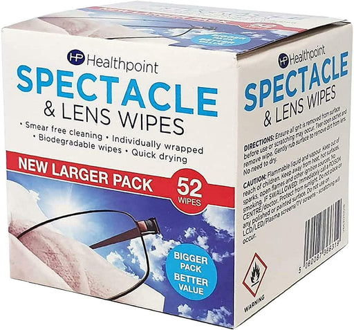 Healthpoint Spectacle & Lens Wipes 52S - World Food Shop