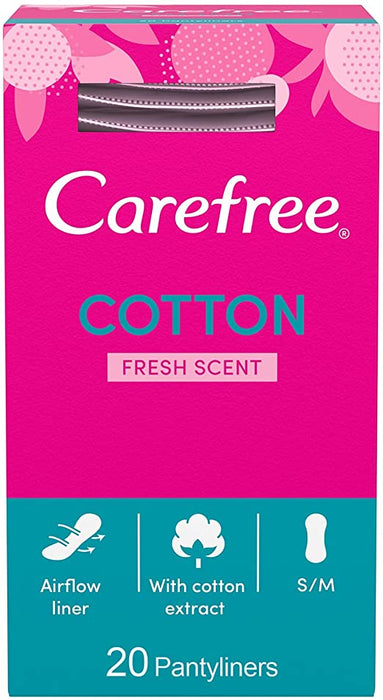 Carefree Pantyliners Cotton Fresh 20s