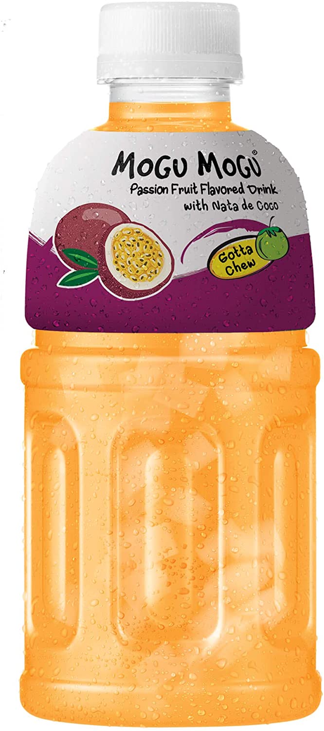 Mogu Mogu Drink With Nata De Coco Passion Fruit Flavour 320Ml