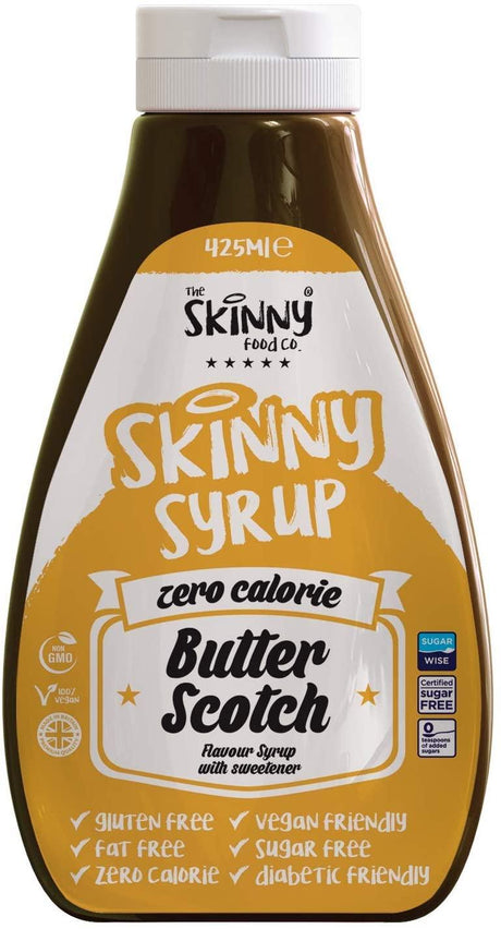 Skinny Syrup Zero Calorie Butterscotch Sugar Free Skinny 425Ml - World Food Shop
