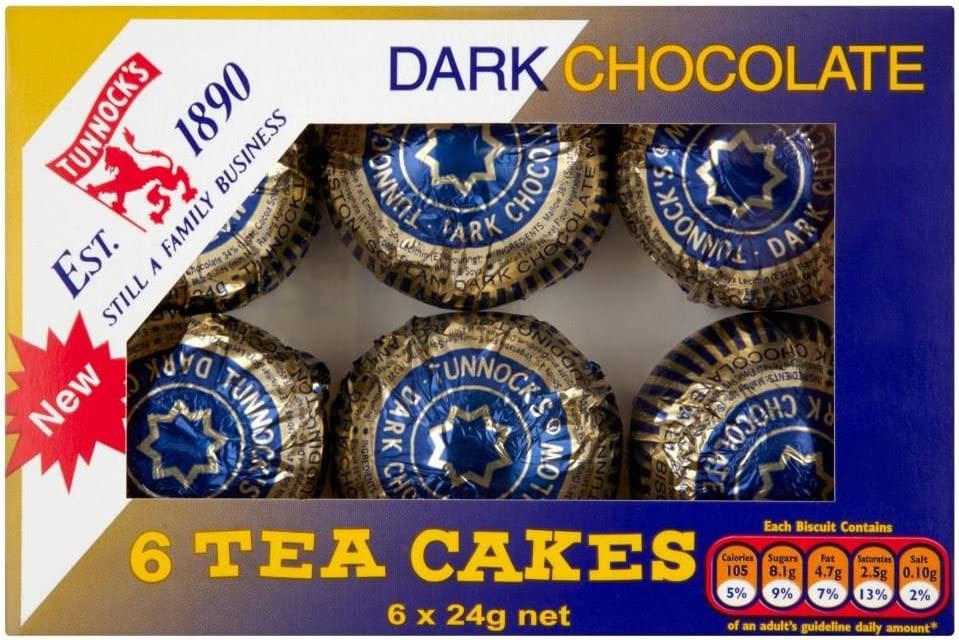 Tunnock's Dark Chocolate Teacakes 6 Pack (144G)