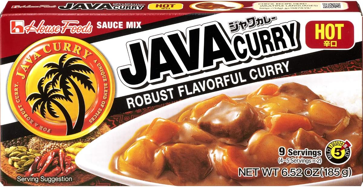 House Shokuhin Java Curry Hot 9 Servings (185G)