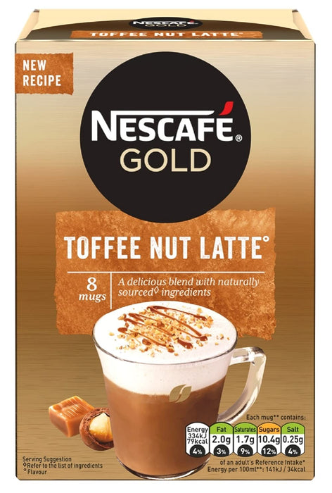 Nescafe Gold Toffee Nut Latte 8 Sachets