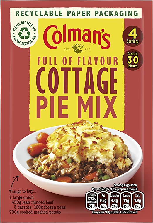 Colman's Cottage Pie Mix 45g