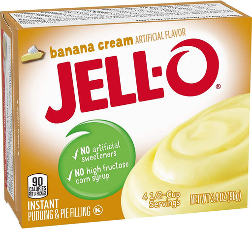 Jell-O Banana Cream Pudding Instant Mix 3.4Oz - World Food Shop