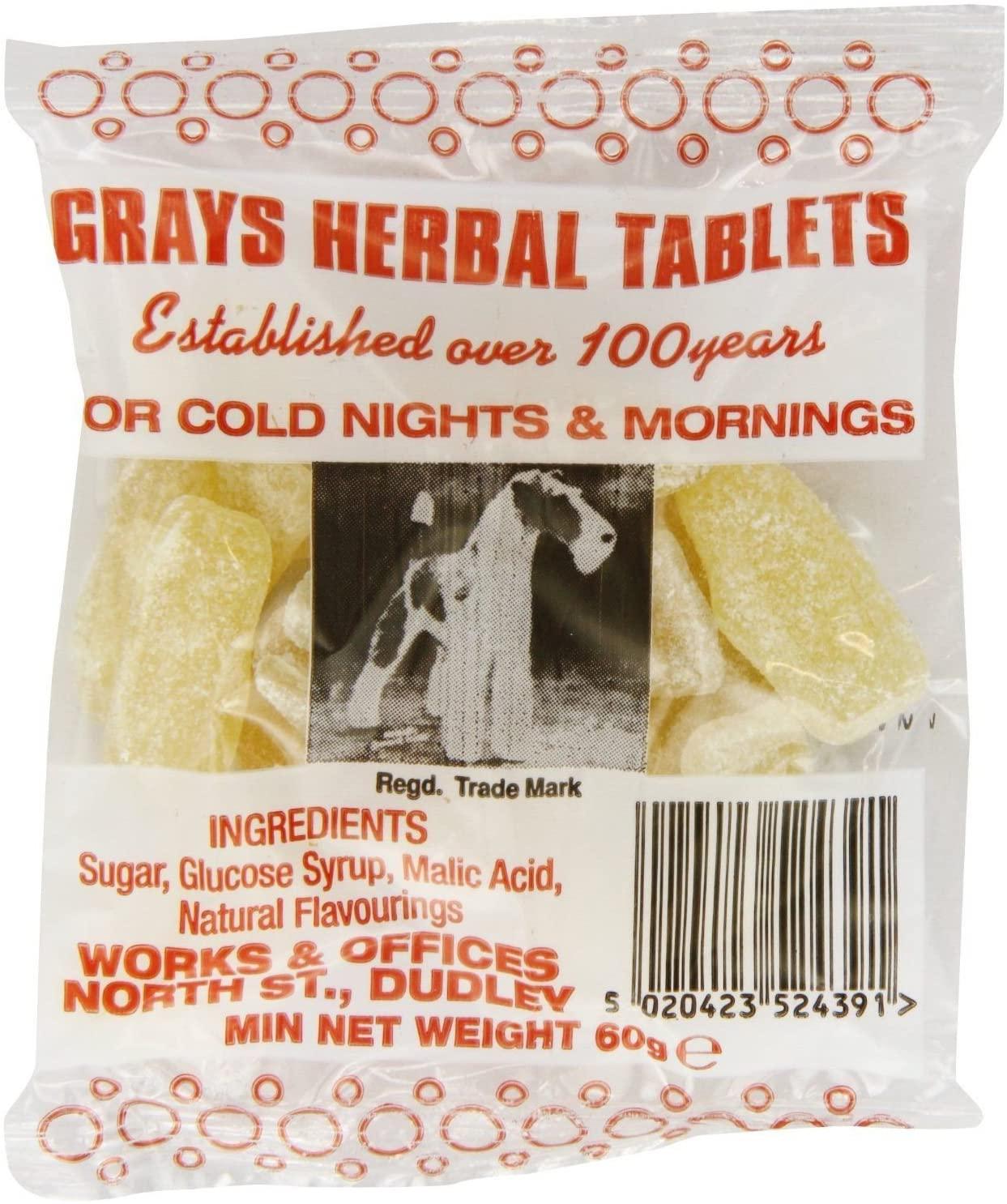 Grays Herbal Tablets Bag 60G - World Food Shop